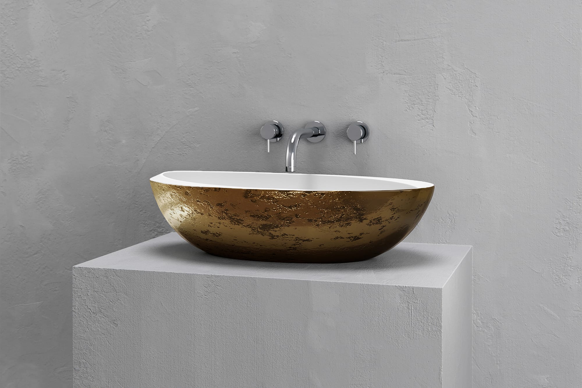 Oval vessel sink