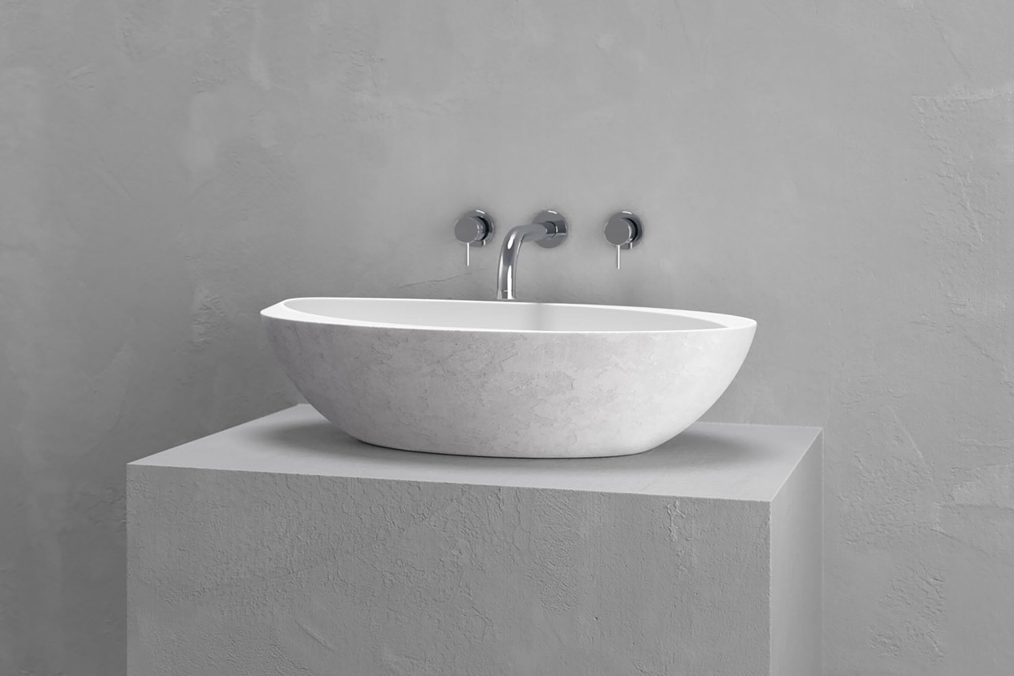 Oval vessel sink