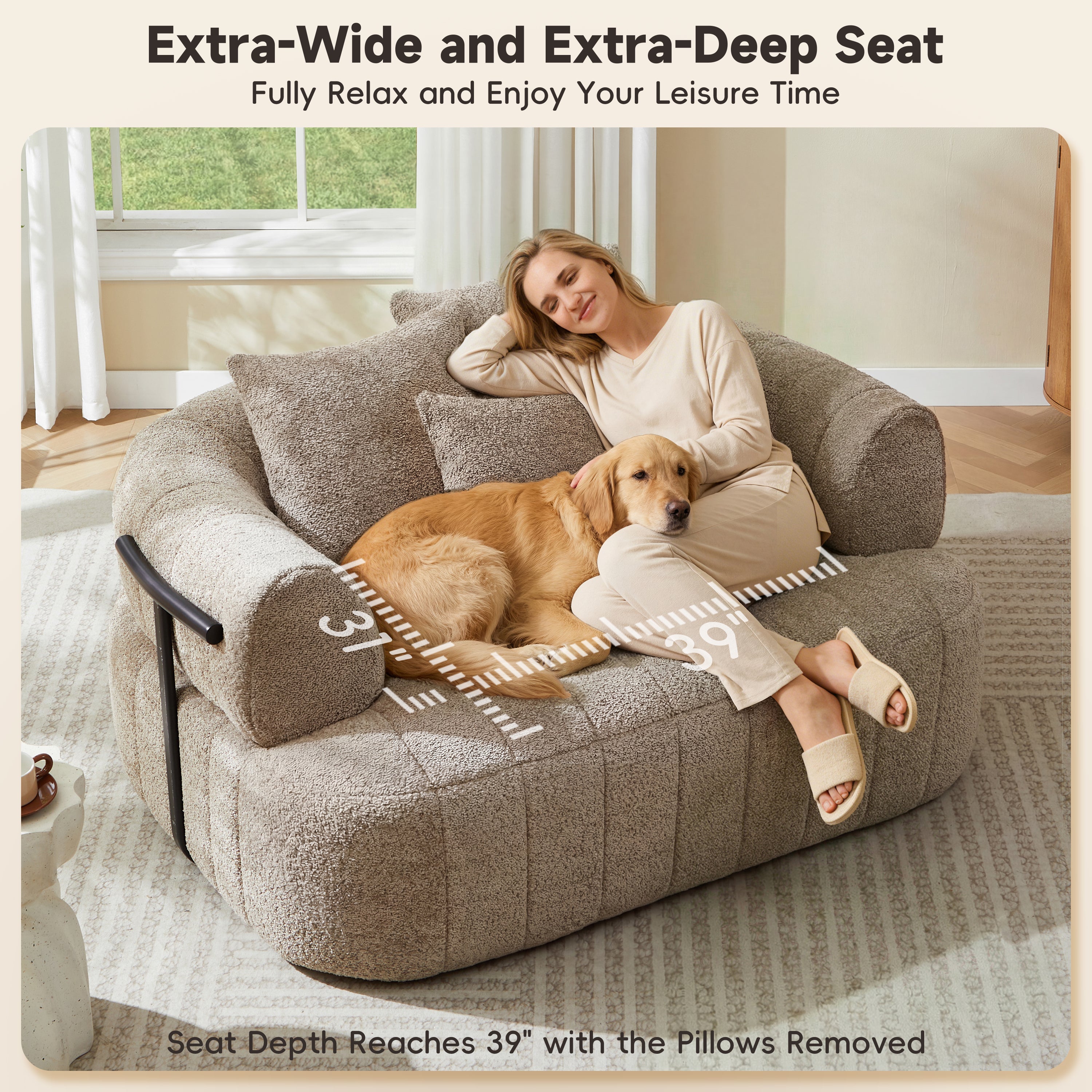 Oversized Bouclé Cloud Chair