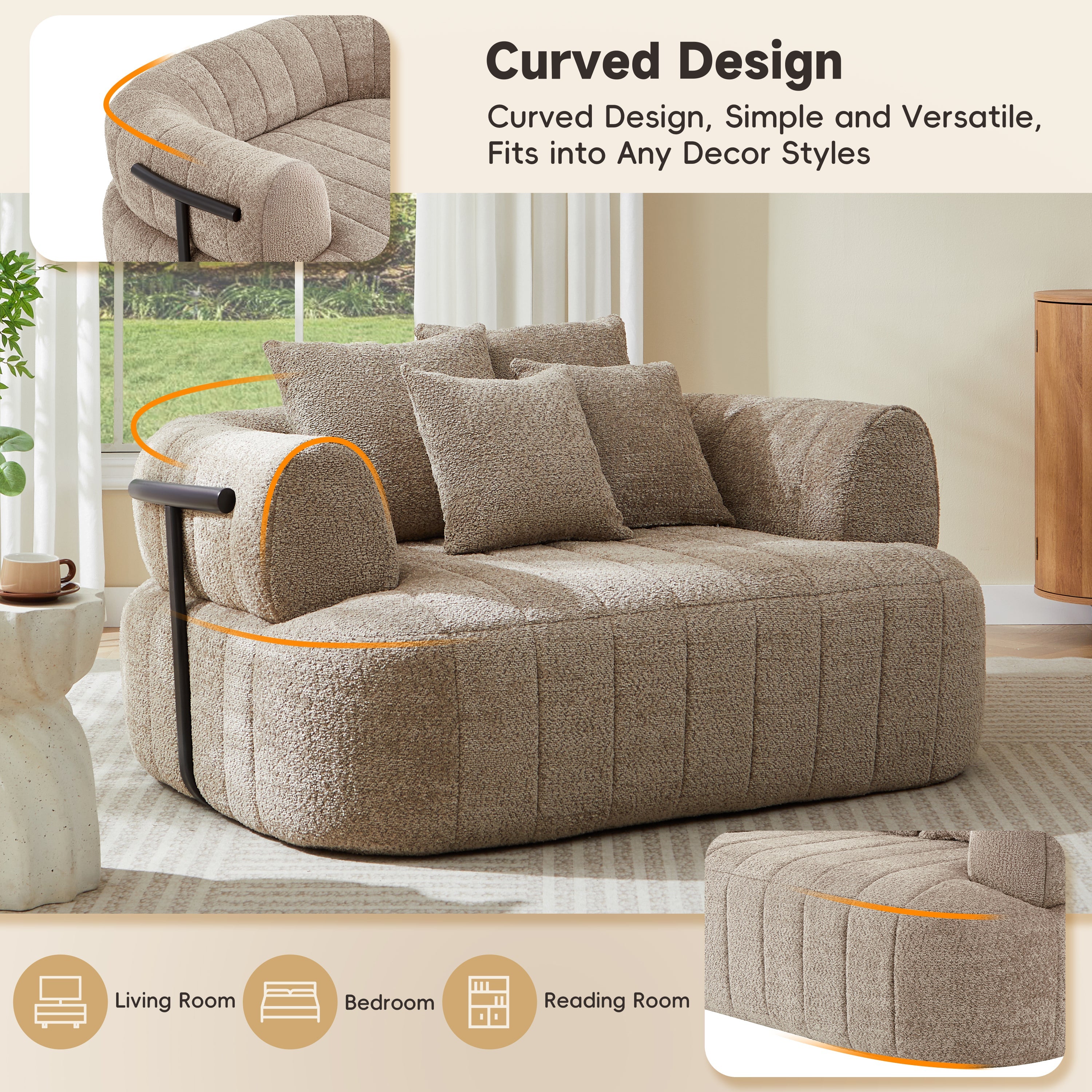 Oversized Bouclé Cloud Chair