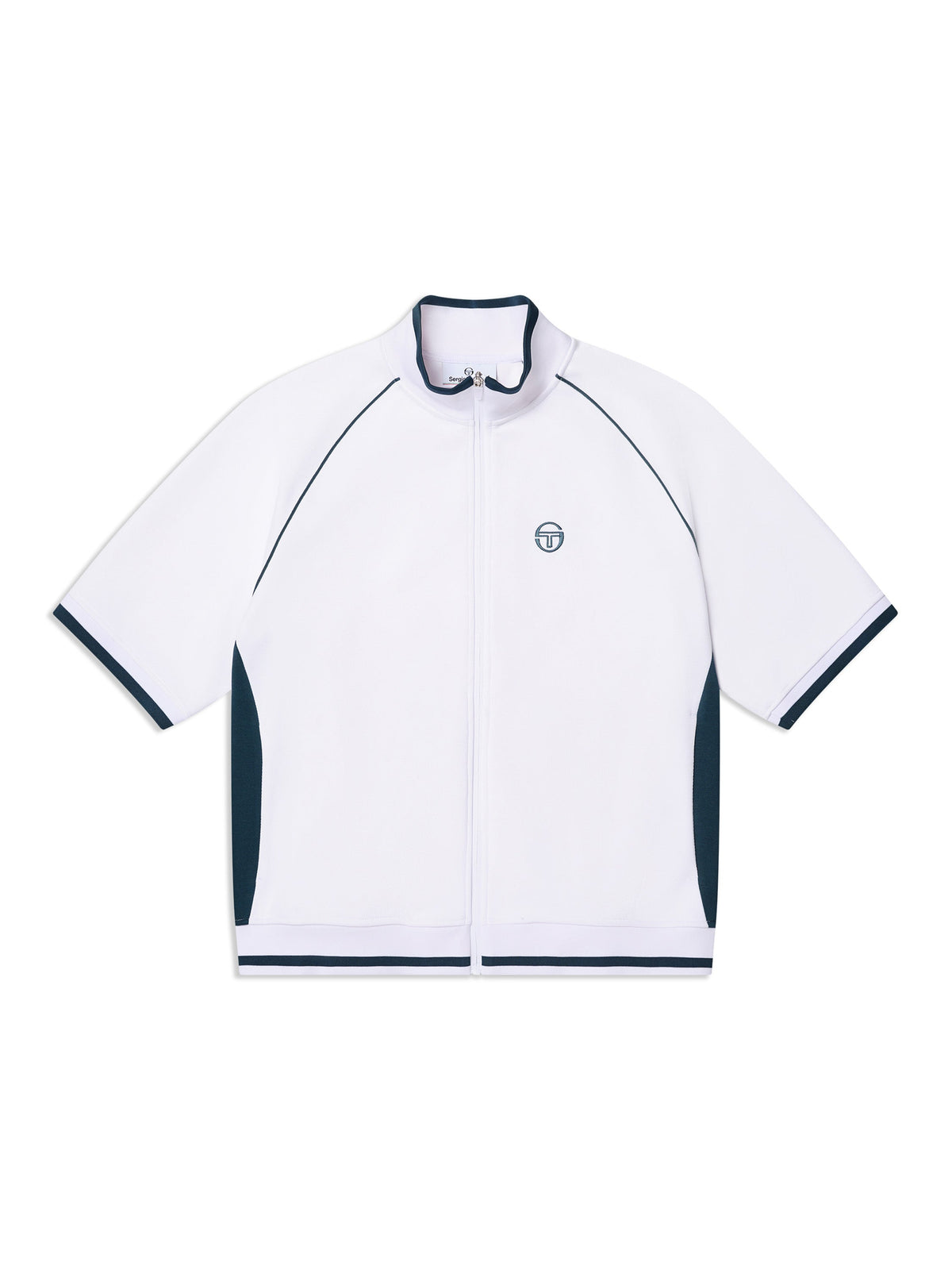 Pannello Short Sleeve Track Jacket-Brilliant White
