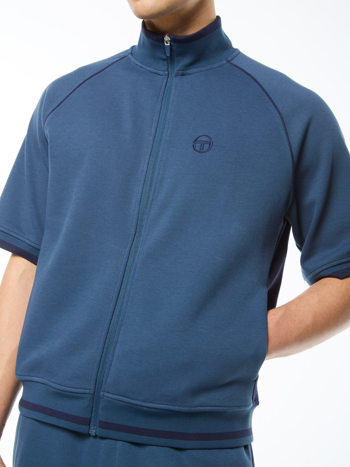 Pannello Short Sleeve Track Jacket-Key Largo