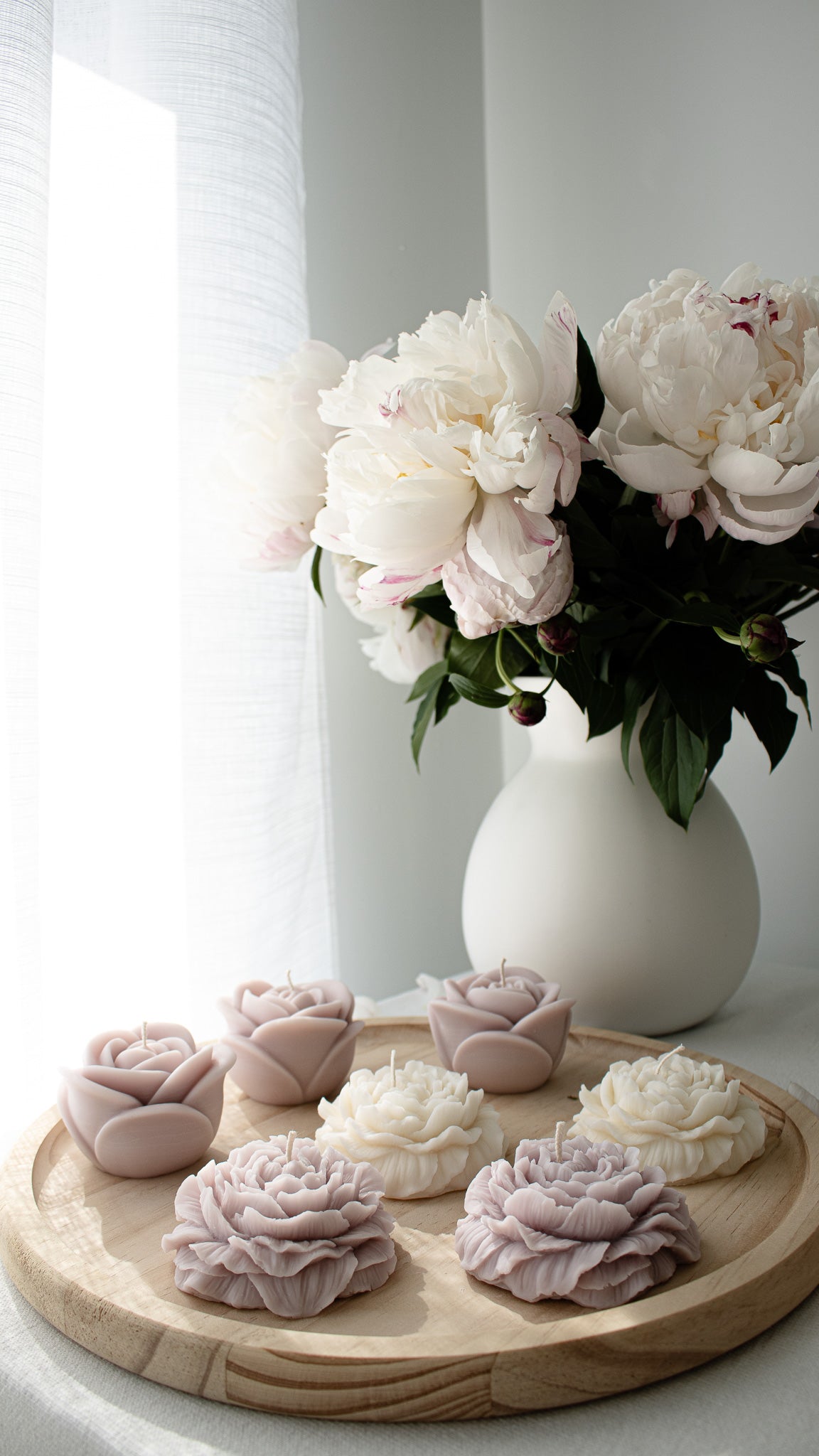 Peony Candles, Flower Decorative Candles