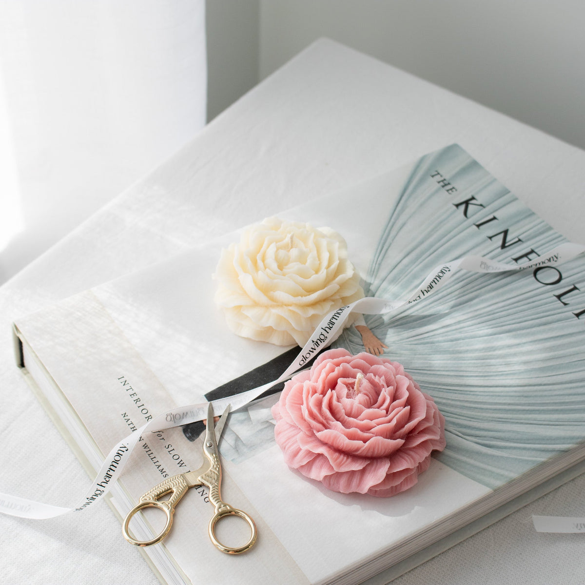 Peony Candles, Flower Decorative Candles