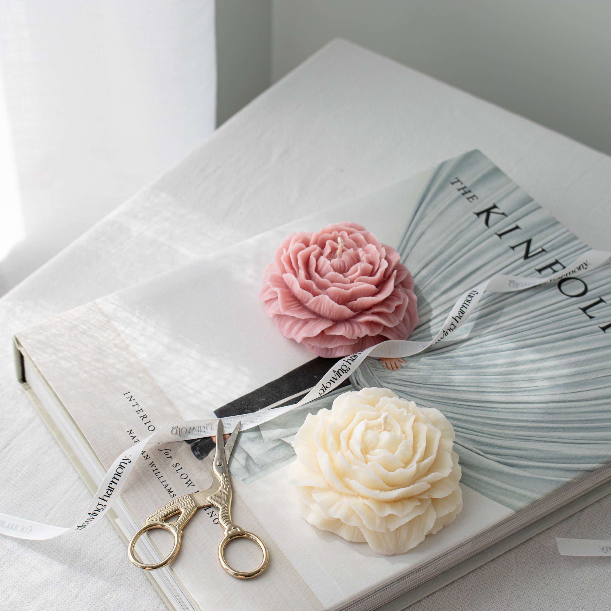 Peony Candles, Flower Decorative Candles