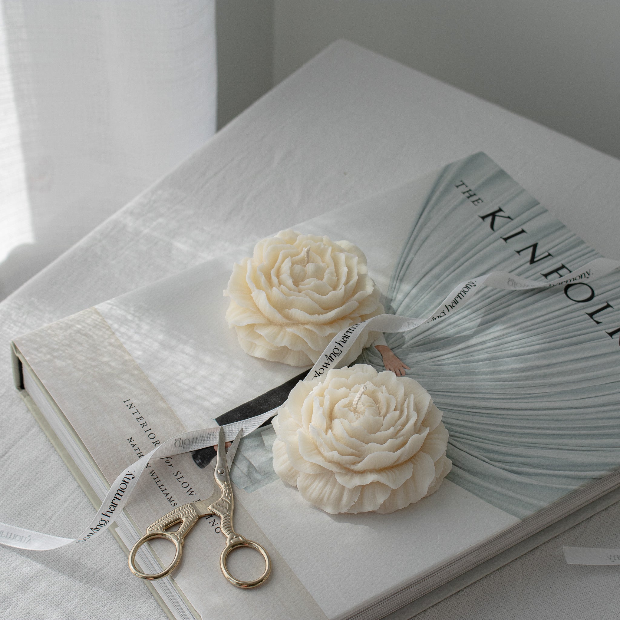 Peony Candles, Flower Decorative Candles