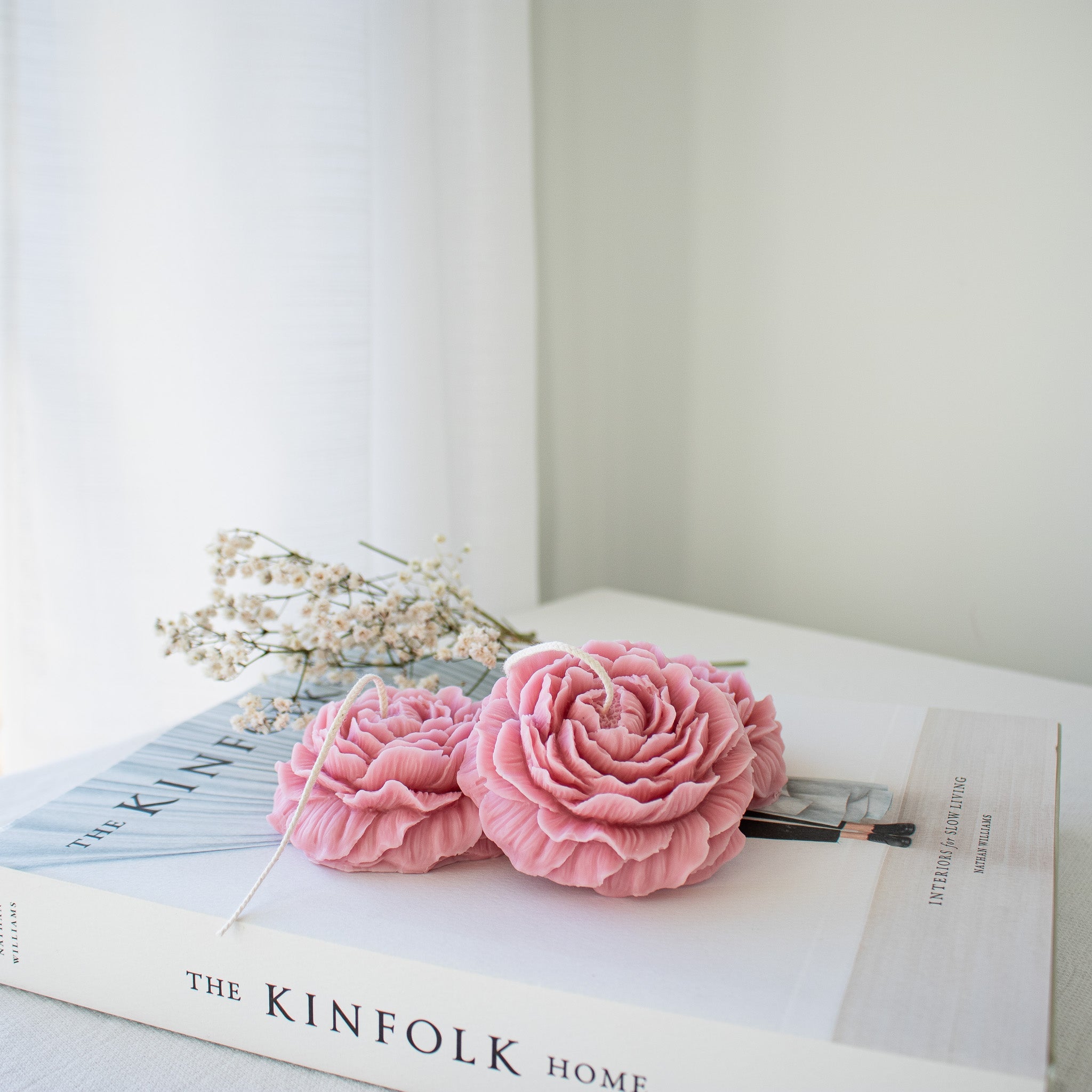 Peony Candles, Flower Decorative Candles