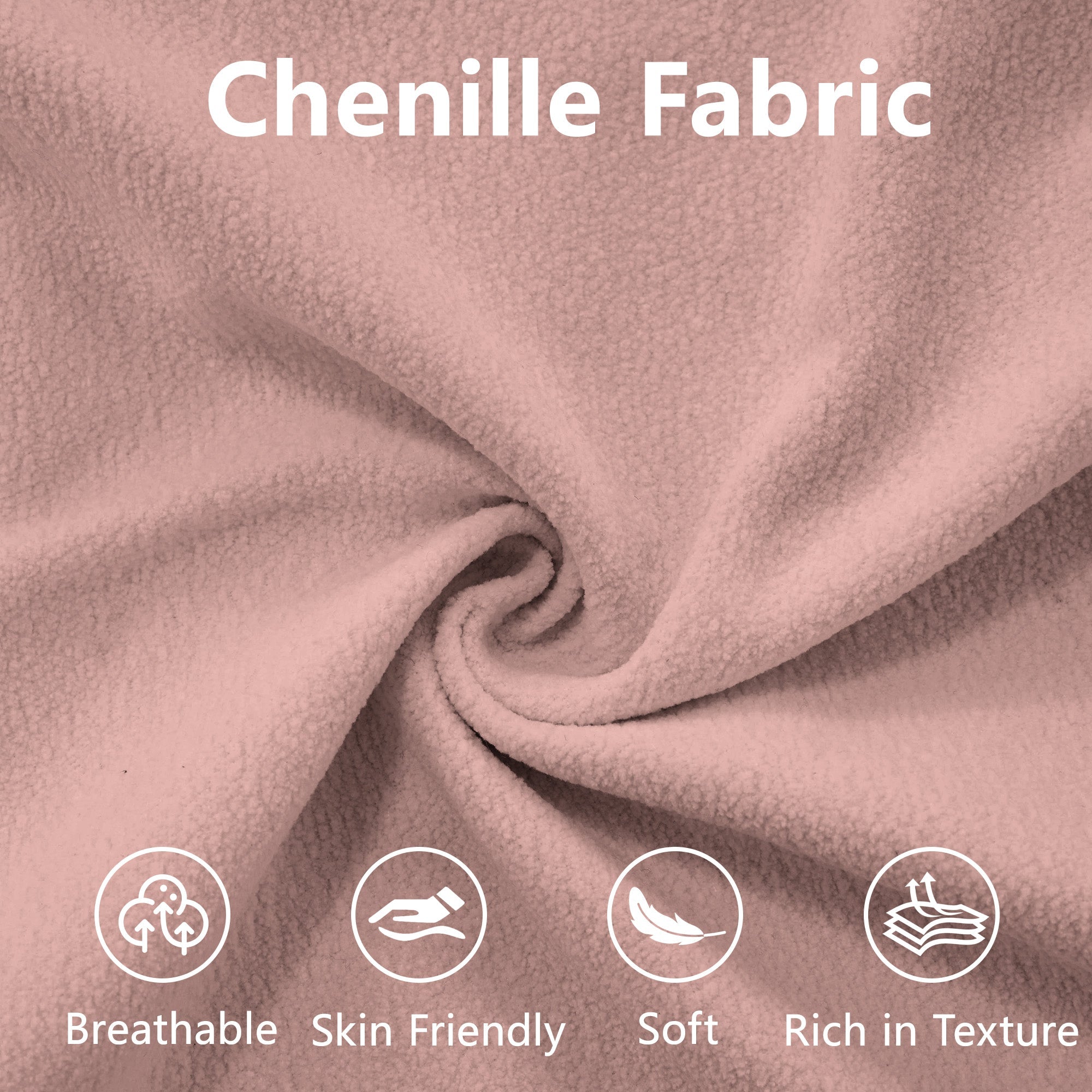 Pink Chenille Loveseat Cloud Sofa