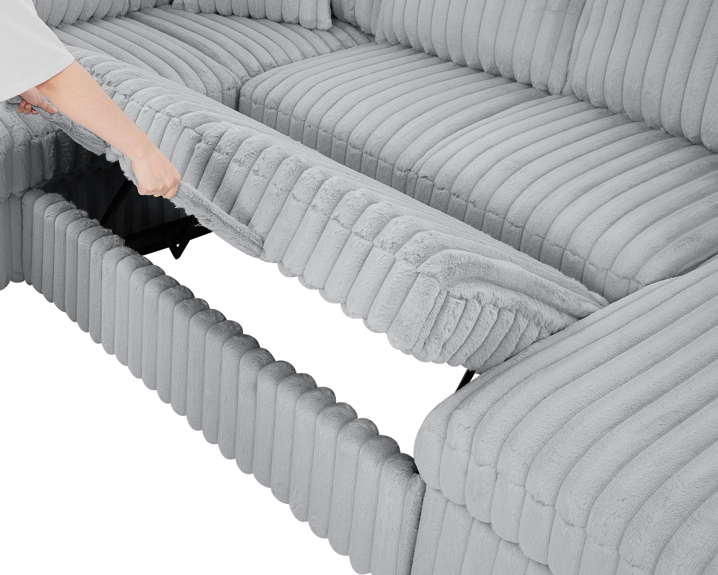 Premium Oversized U-Shape Sleeper Sectional Sofa