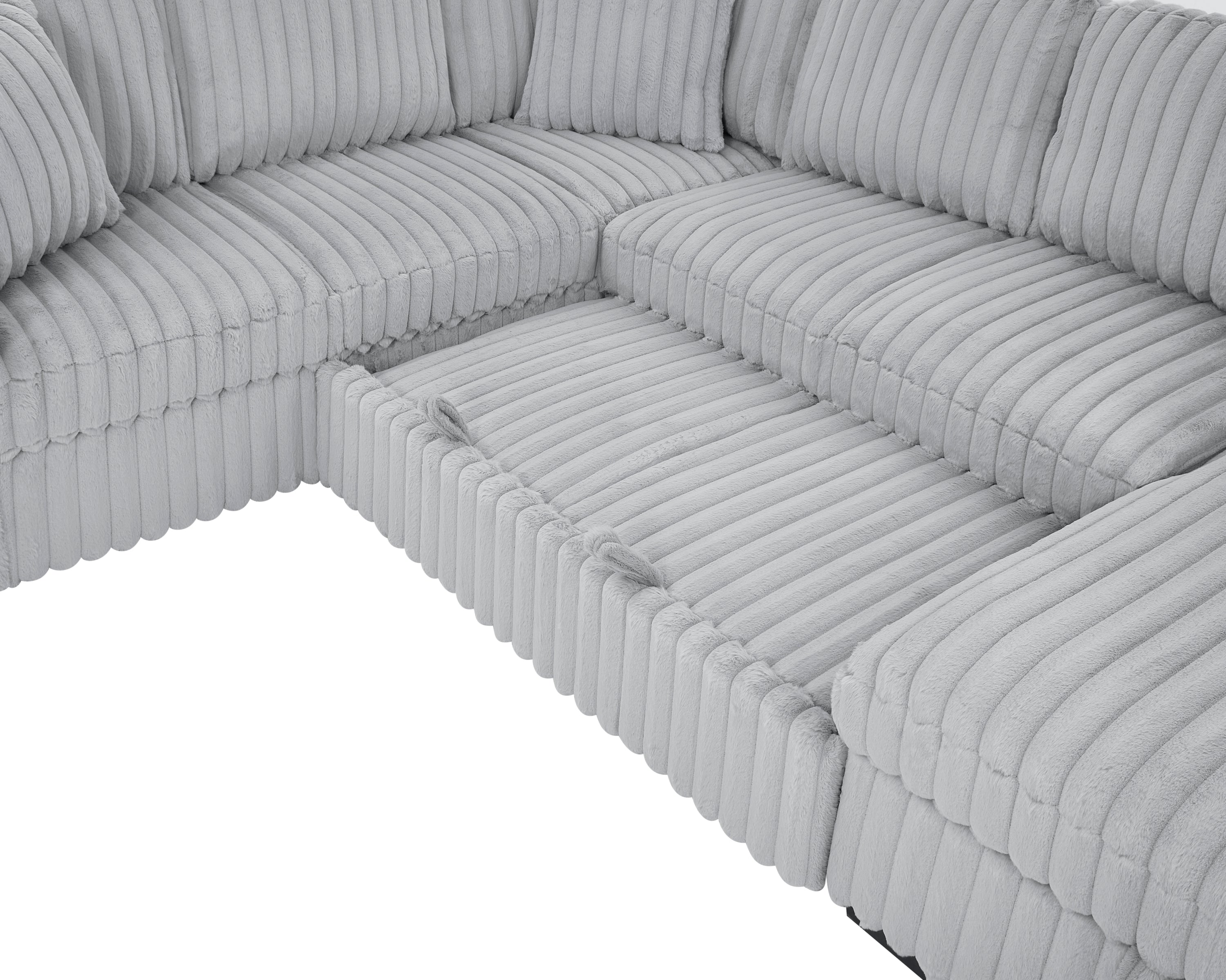 Premium Oversized U-Shape Sleeper Sectional Sofa