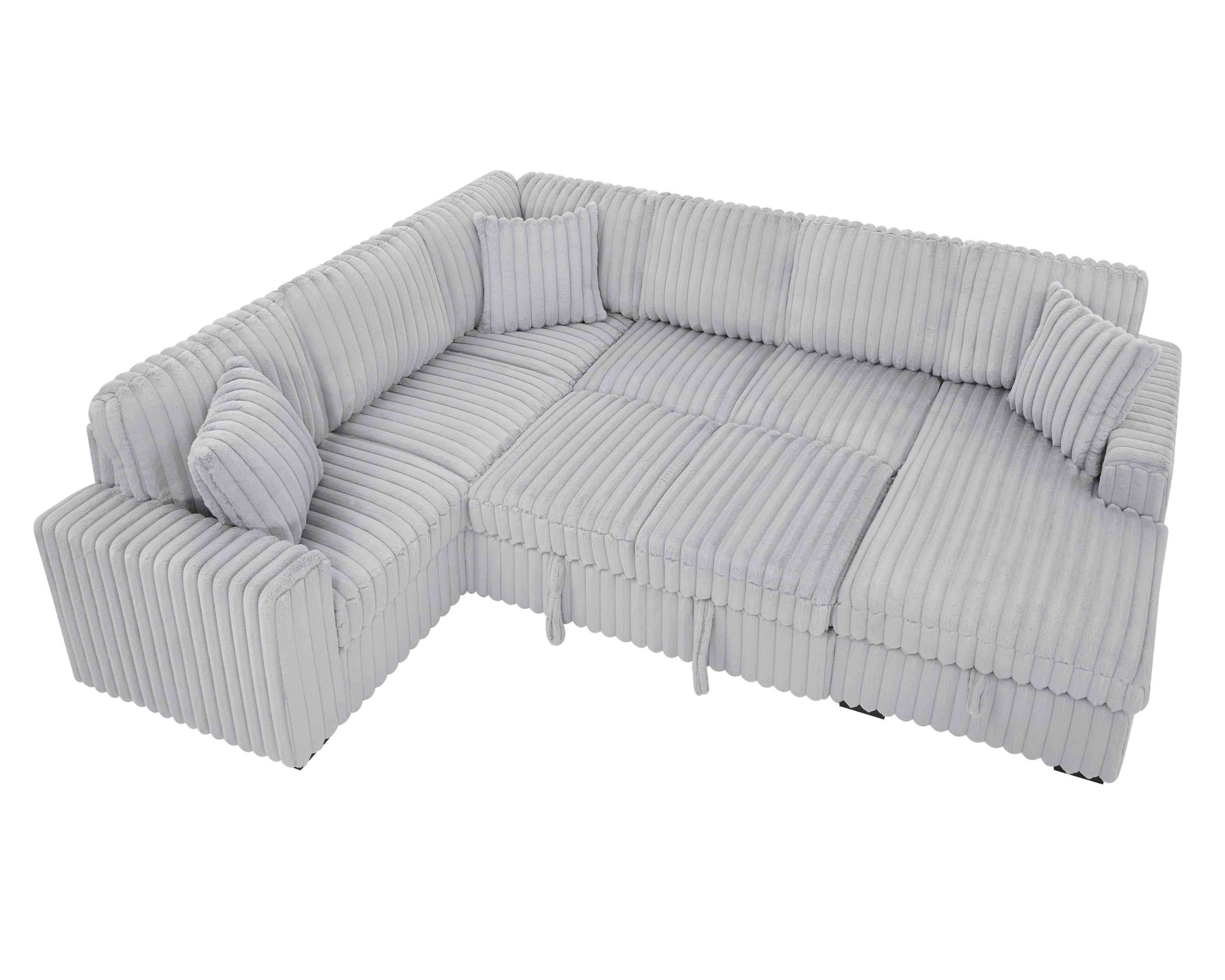 Premium Oversized U-Shape Sleeper Sectional Sofa