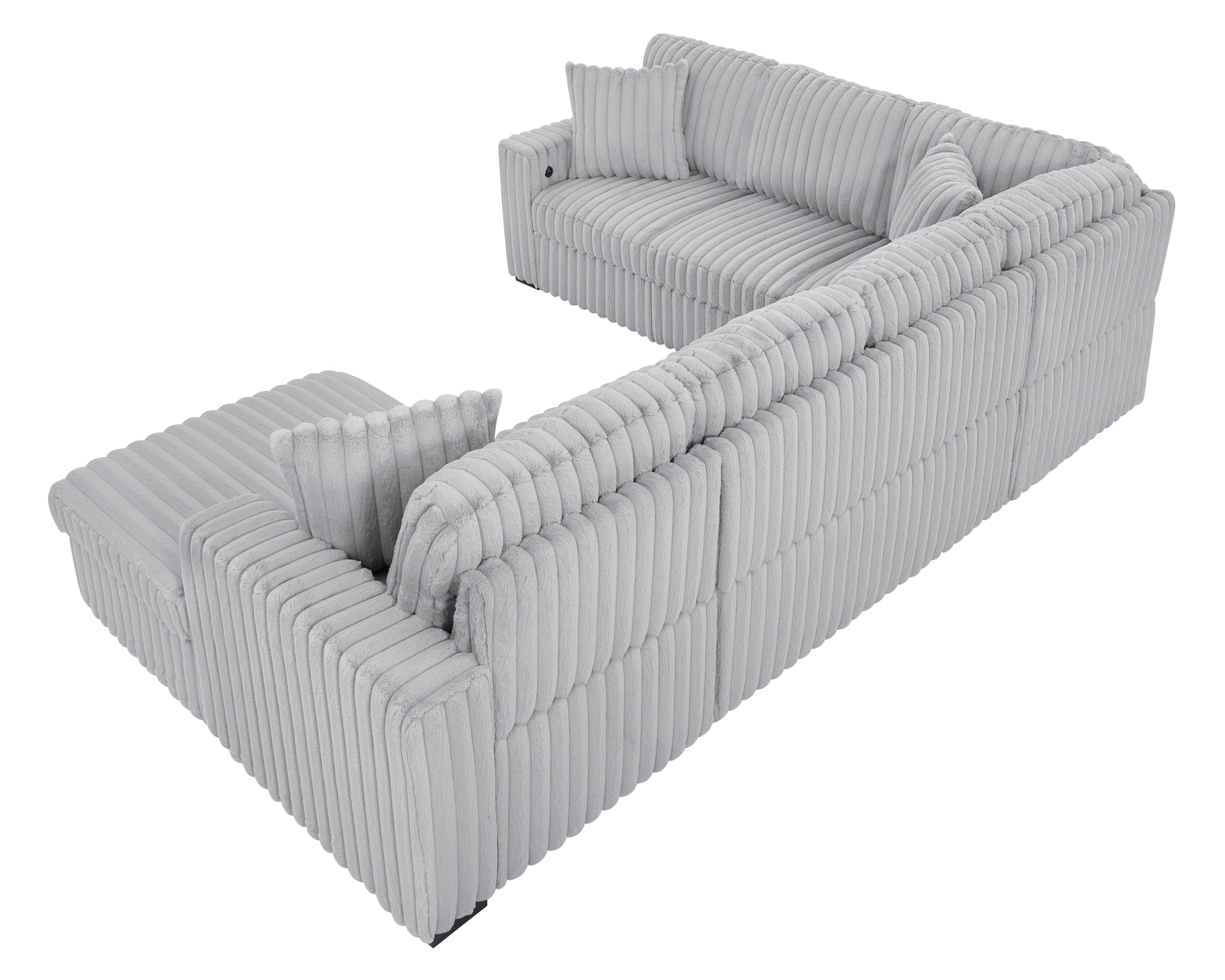 Premium Oversized U-Shape Sleeper Sectional Sofa