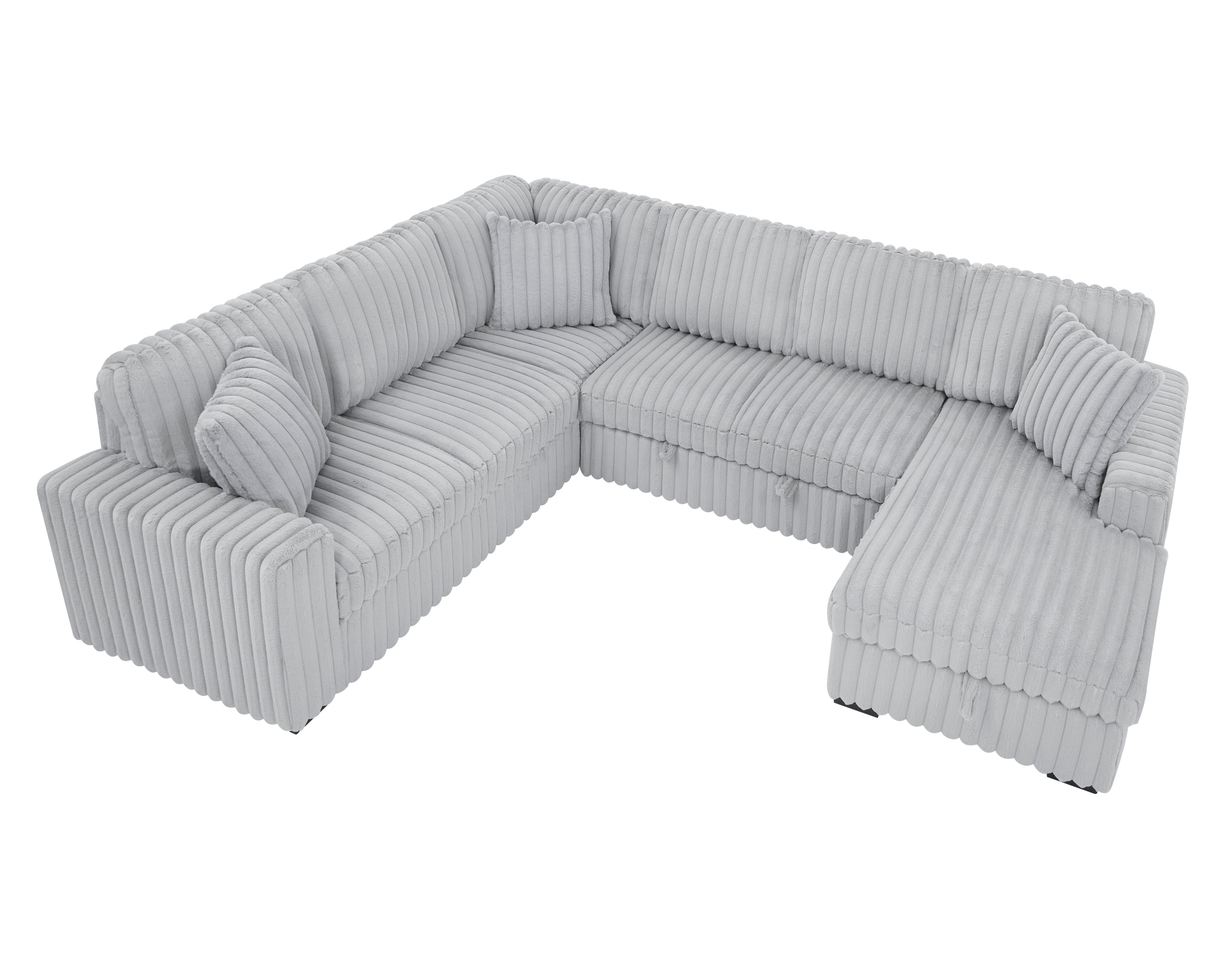 Premium Oversized U-Shape Sleeper Sectional Sofa