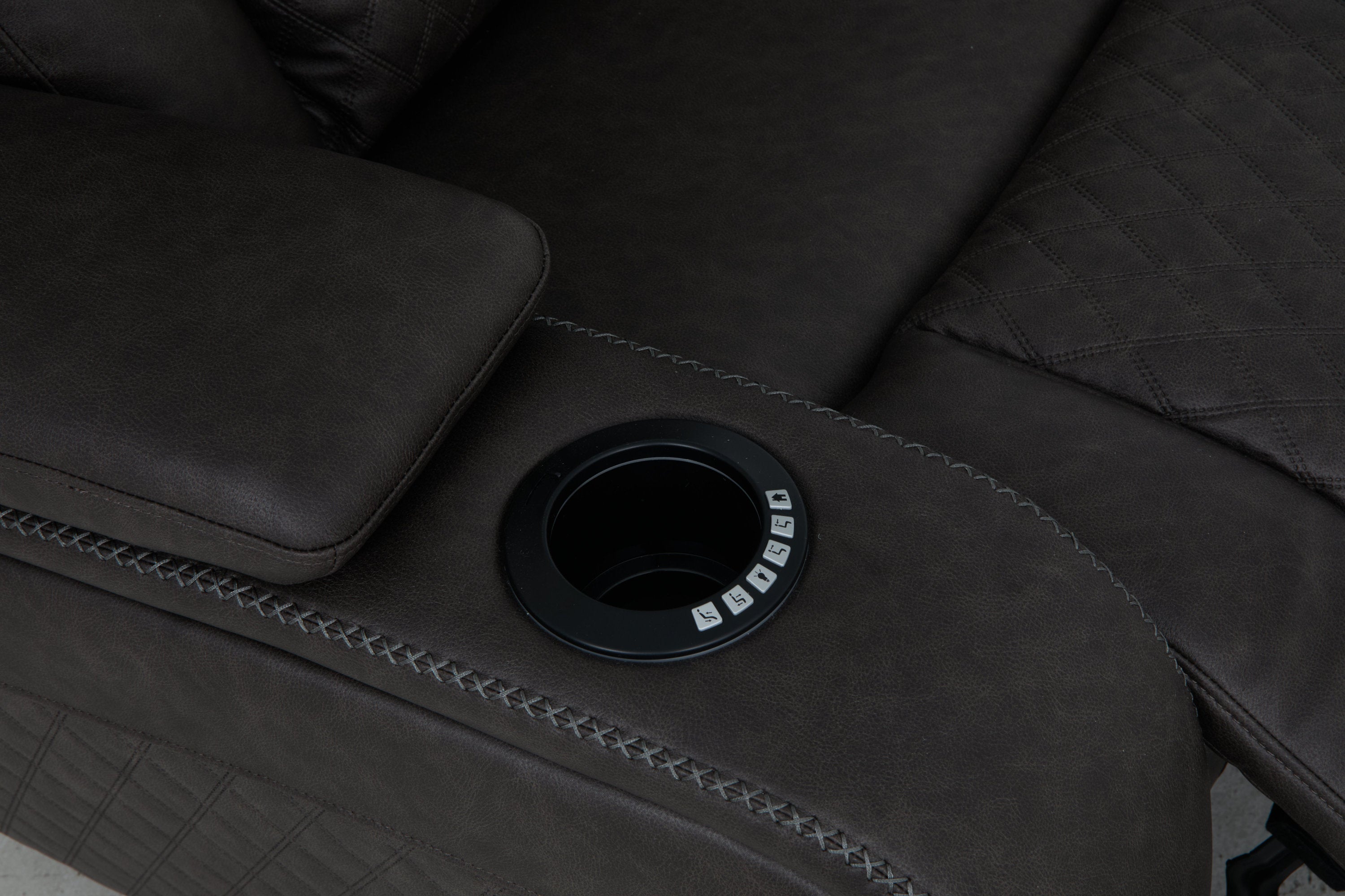 Premium Power Motion Sofa in Dark Gray Microfiber