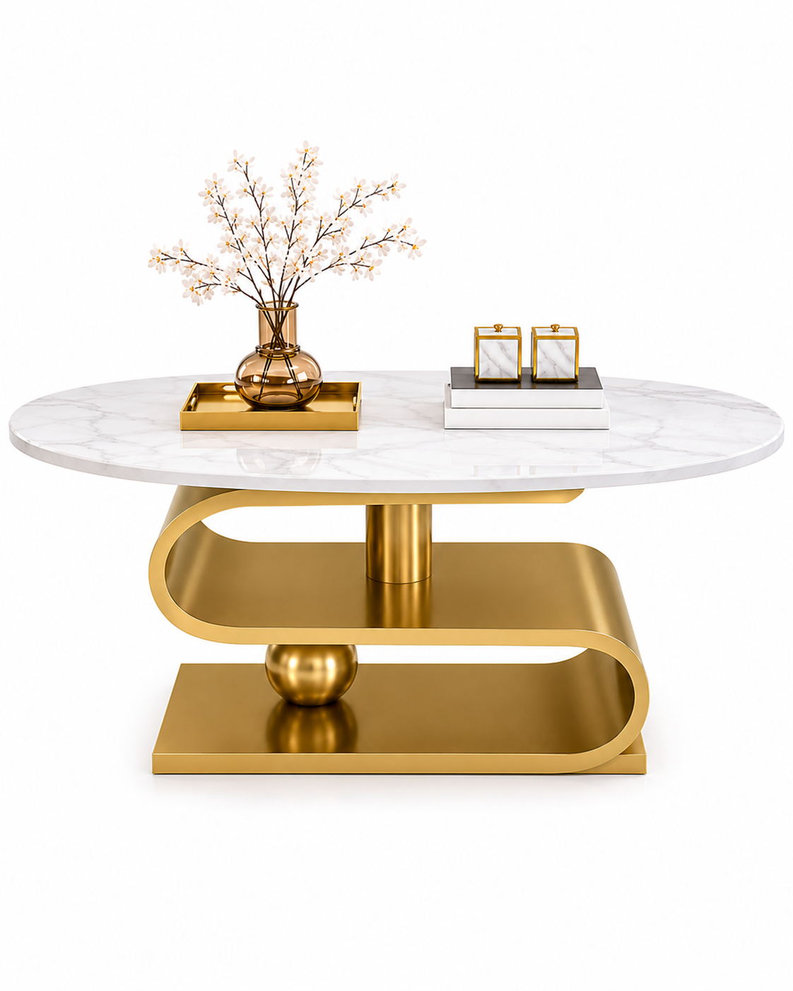 Prestige  Marble & Steel Coffee Table