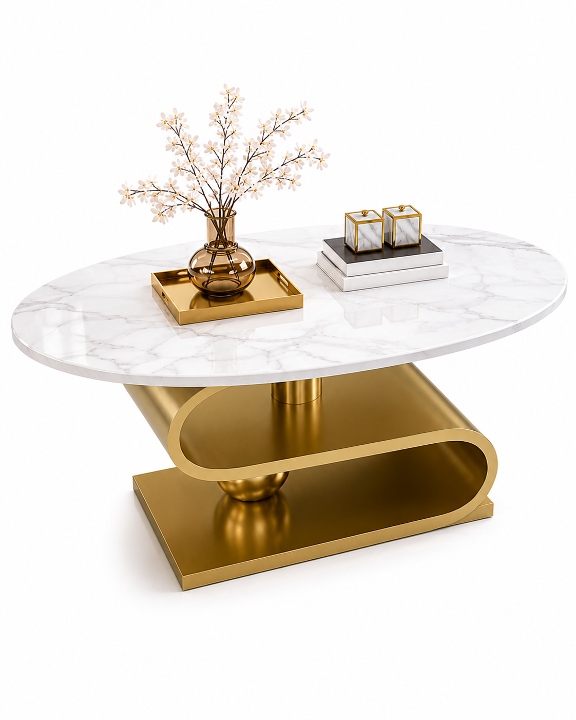 Prestige  Marble & Steel Coffee Table