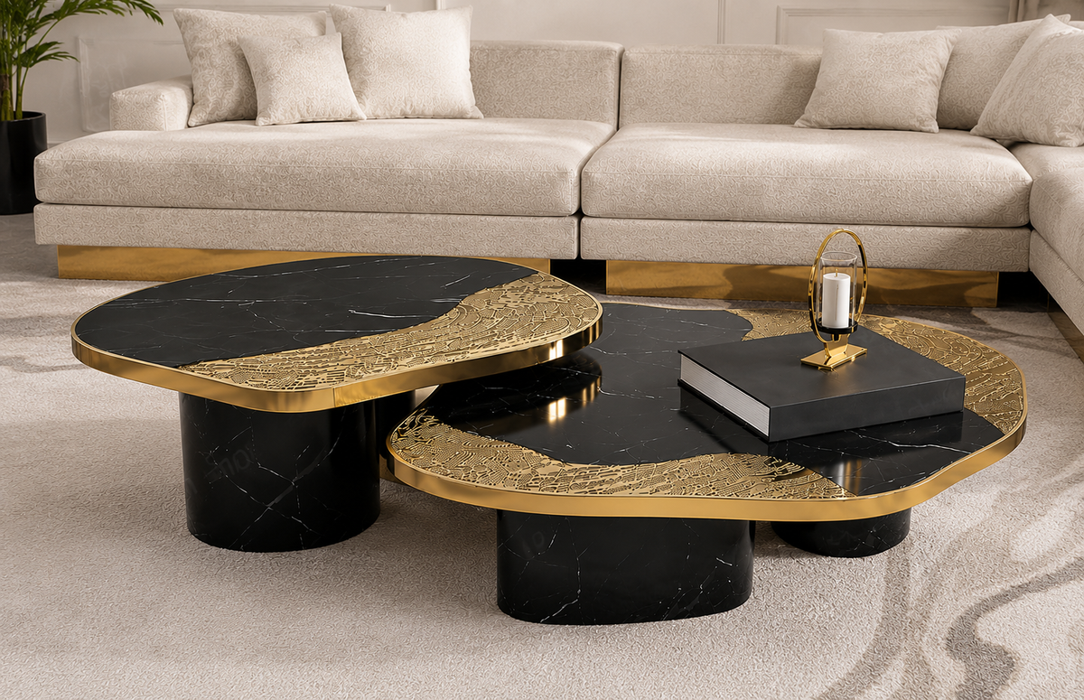 Prestige Marble & Steel Coffee Table