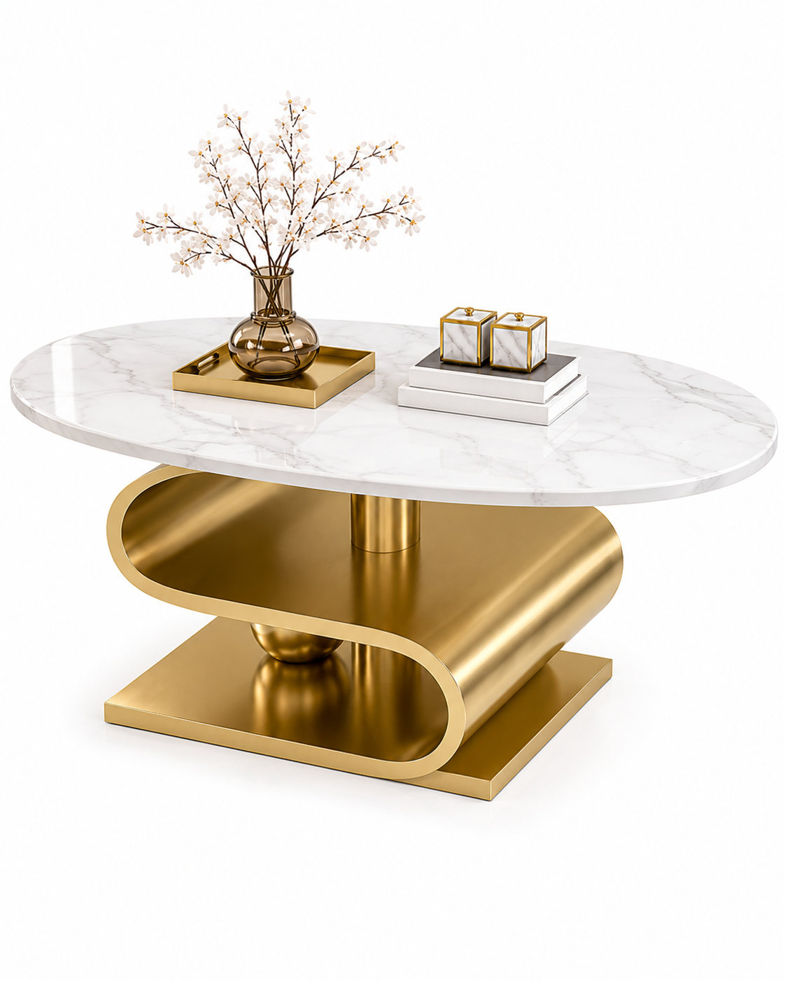 Prestige  Marble & Steel Coffee Table