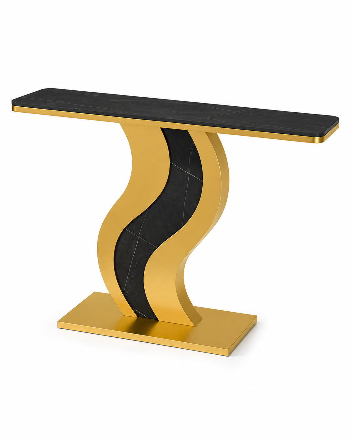 Prestige Wave Marble & Steel Console