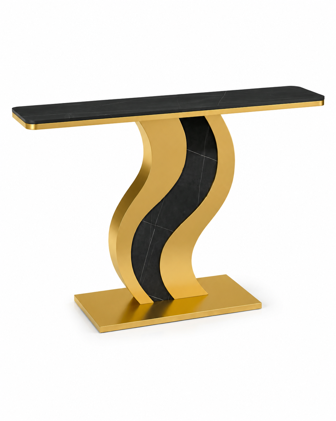 Prestige Wave Marble & Steel Console