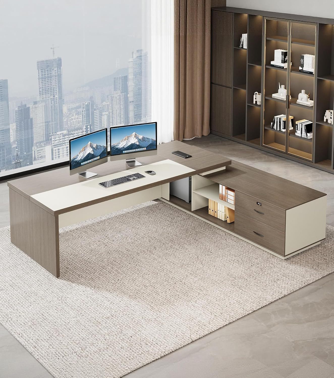 Preston L-Shaped Executive Desk