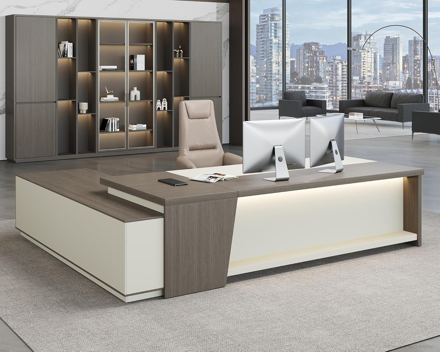 Preston L-Shaped Executive Desk