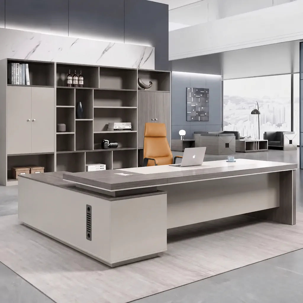 Purdue · Modern L-Shaped Executive Desk