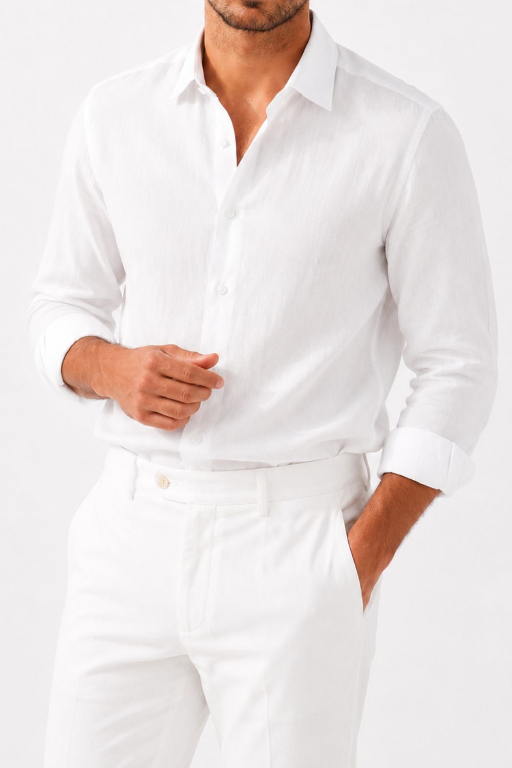 Pure Linen Comfort Fit Tailored Shirt