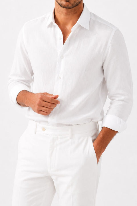 Pure Linen Comfort Fit Tailored Shirt