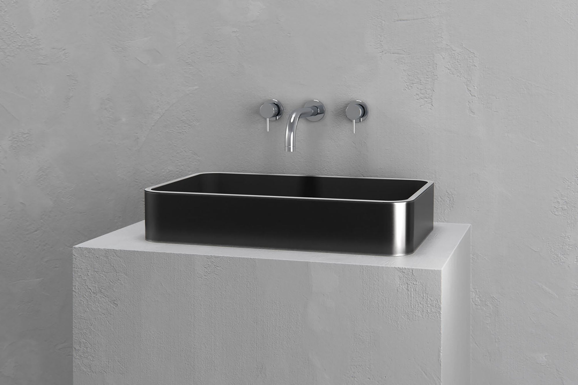 Rectangular vessel sink