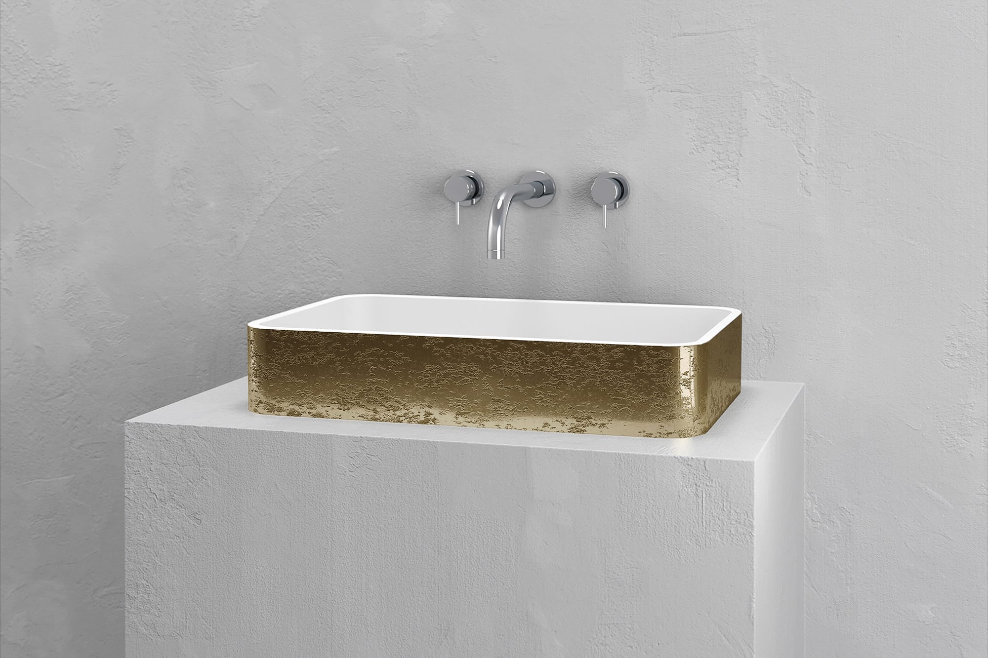 Rectangular vessel sink