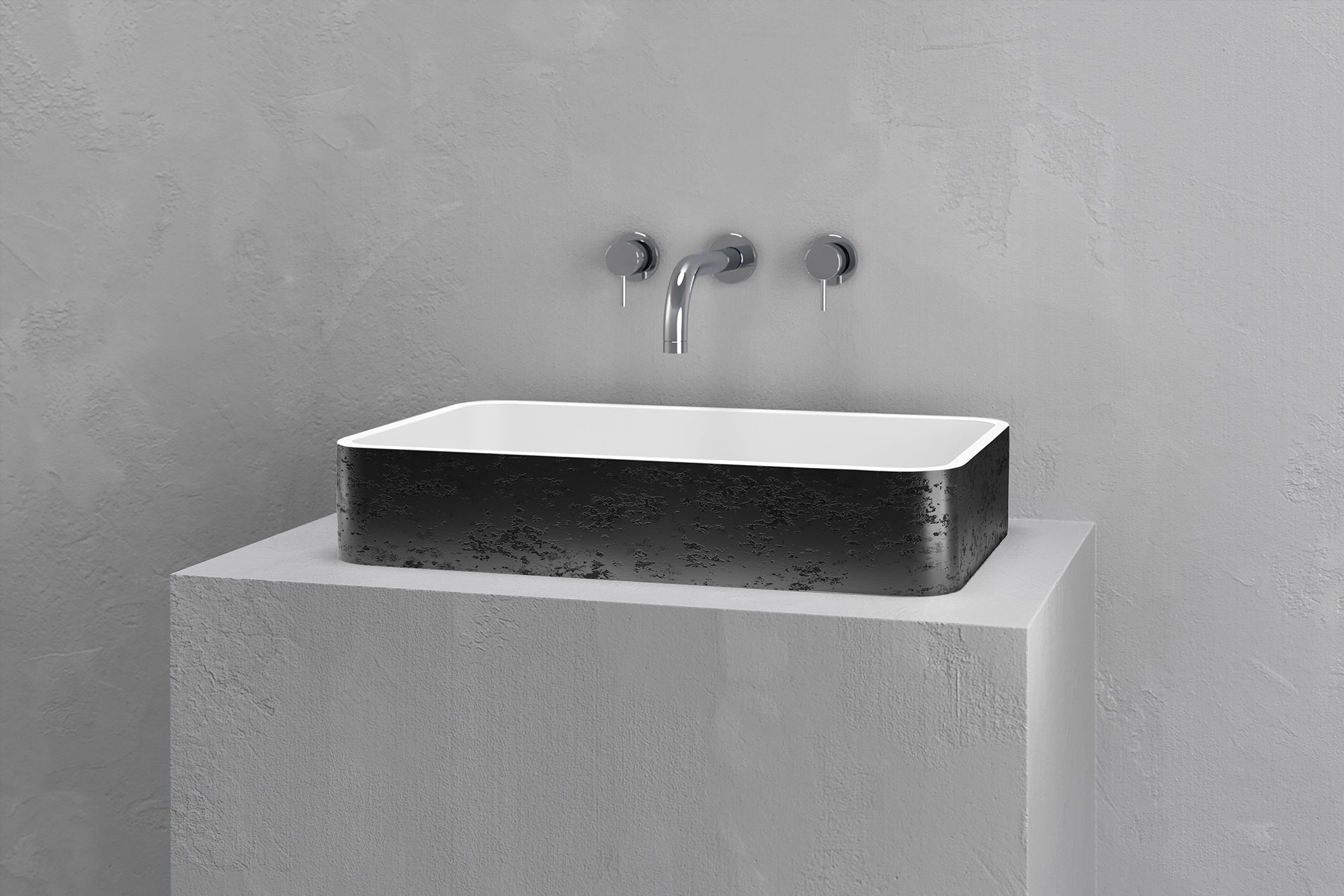 Rectangular vessel sink