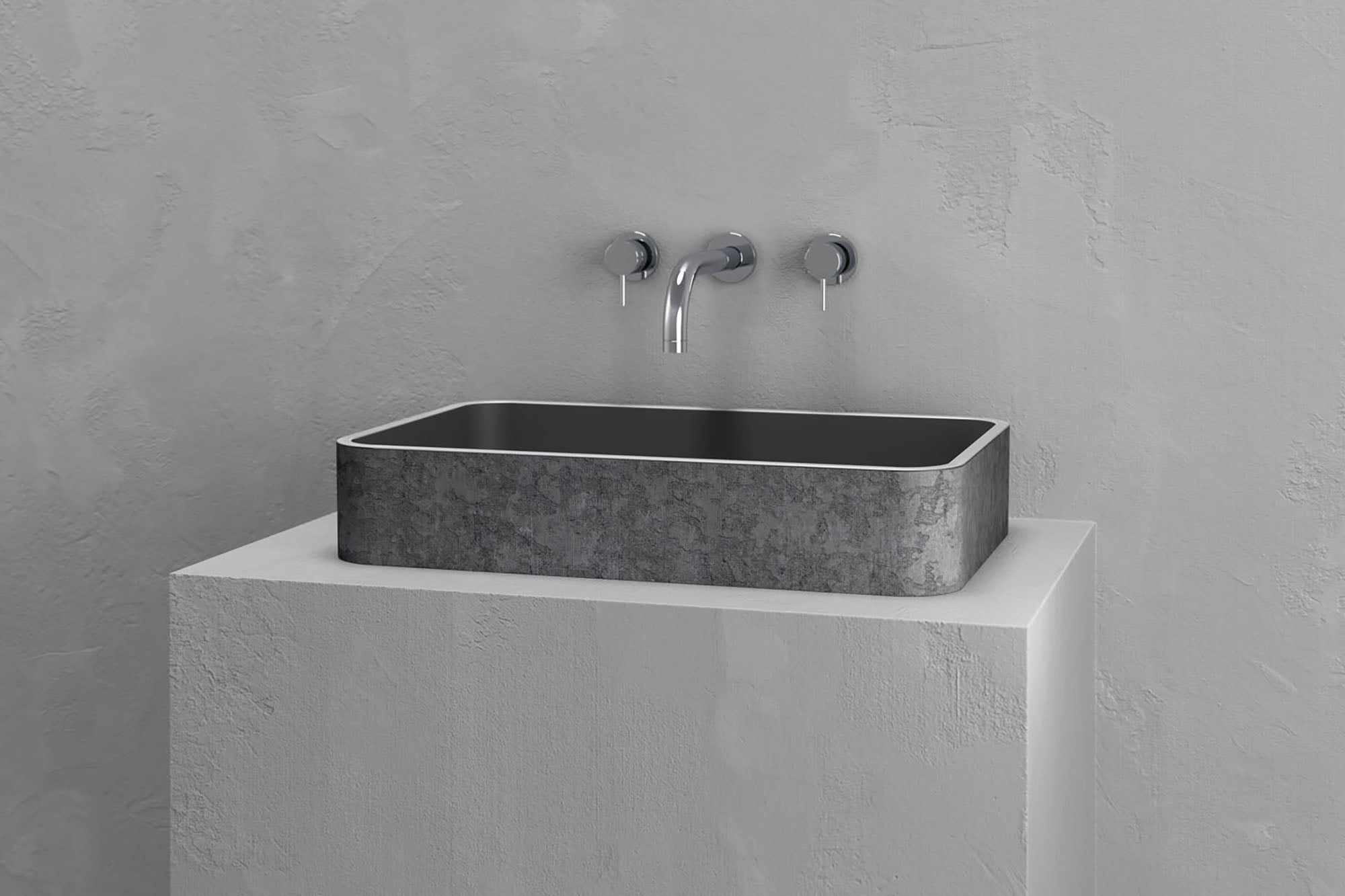 Rectangular vessel sink