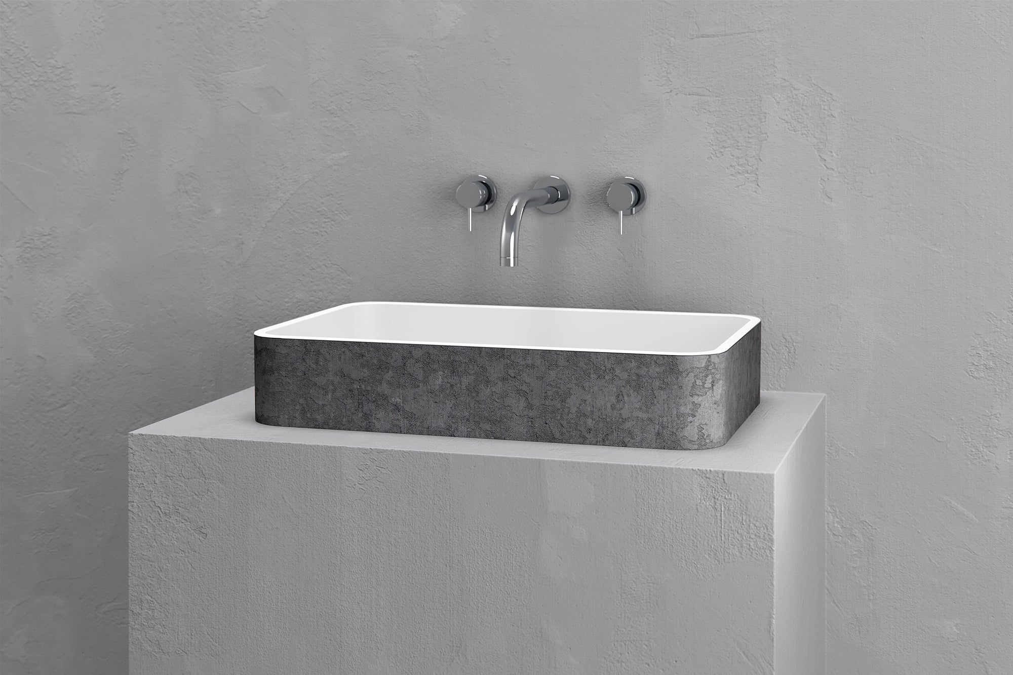 Rectangular vessel sink
