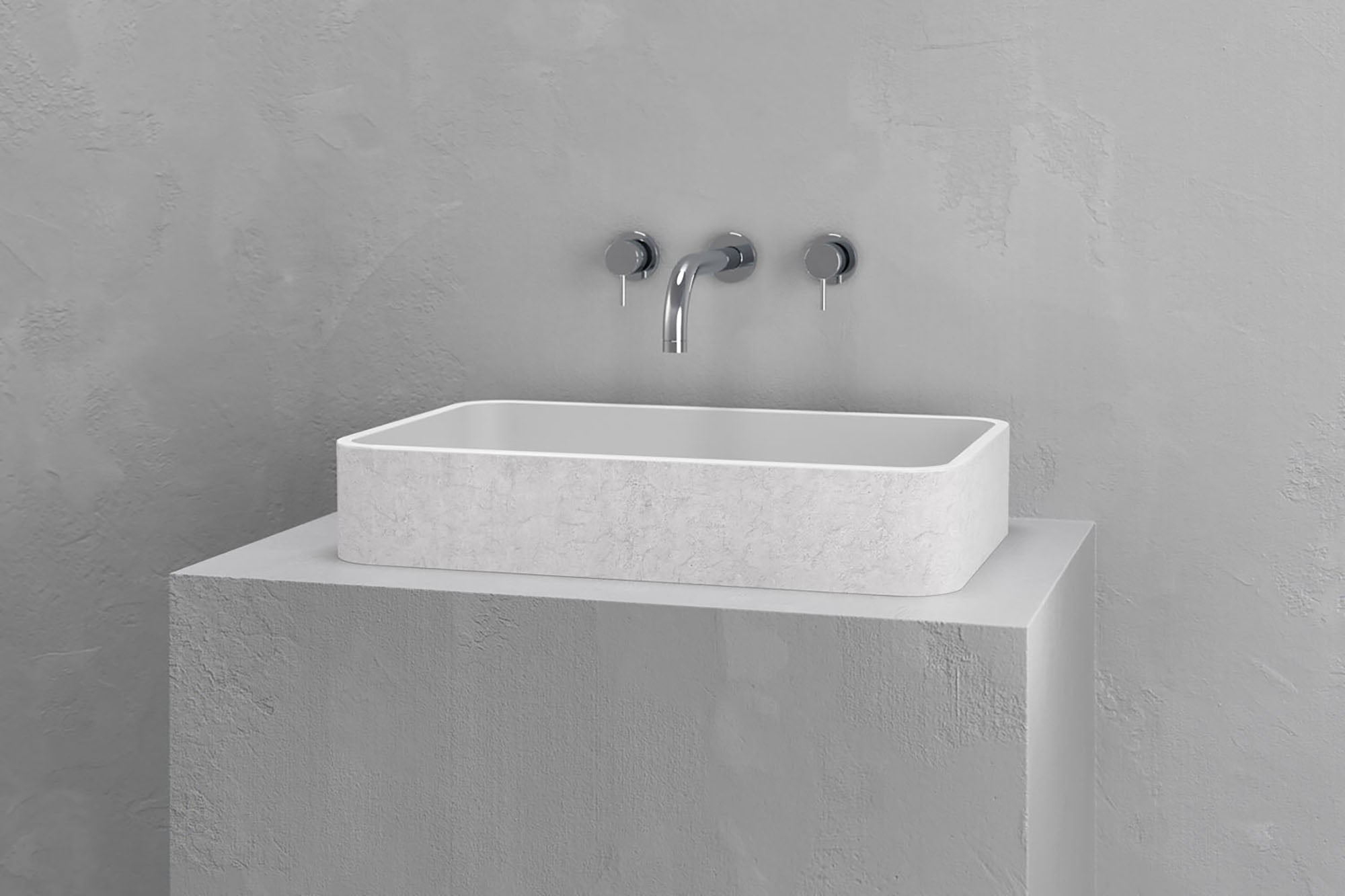 Rectangular vessel sink