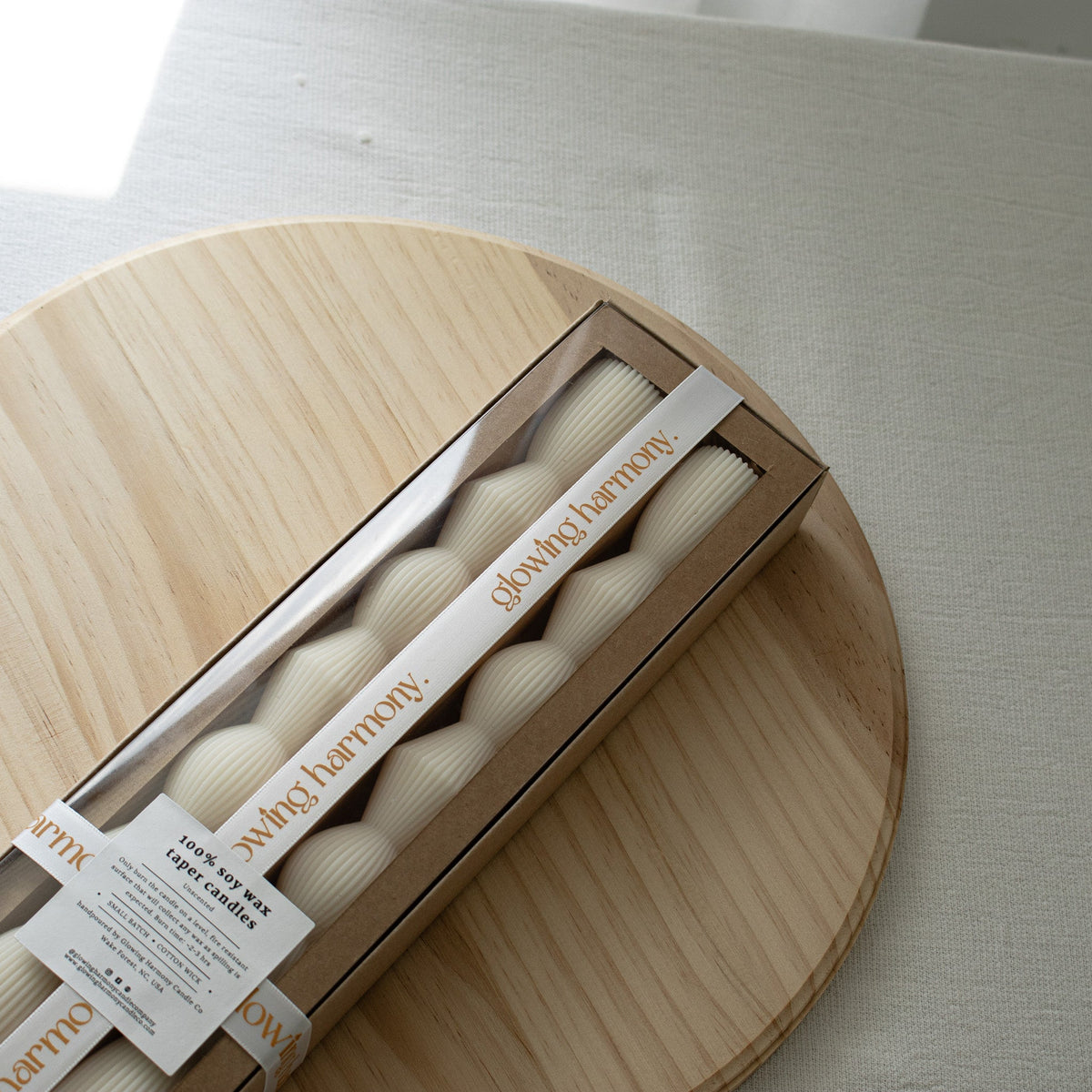 Ribbed Hourglass Taper Candles