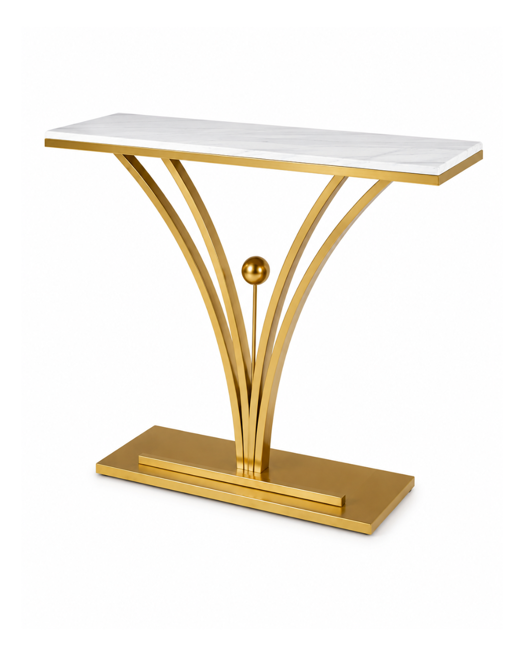 Royale Arc Marble & Steel Console Table