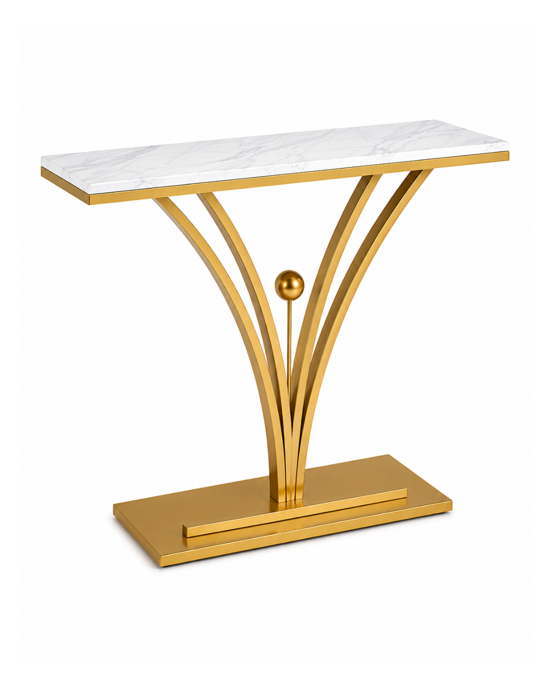 Royale Arc Marble & Steel Console Table