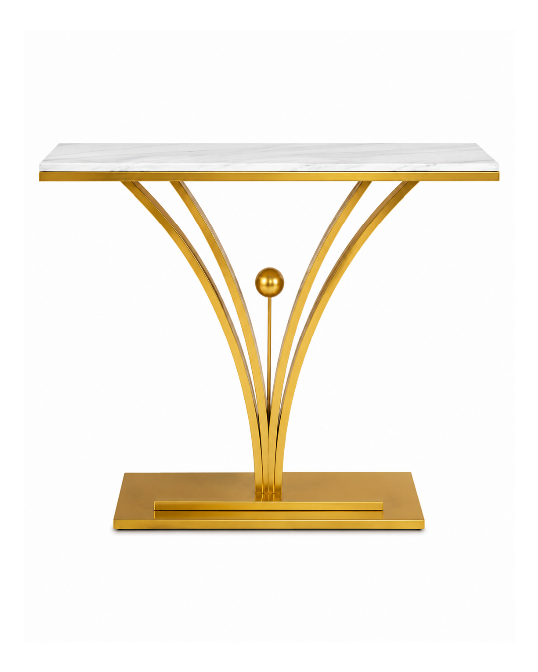 Royale Arc Marble & Steel Console Table