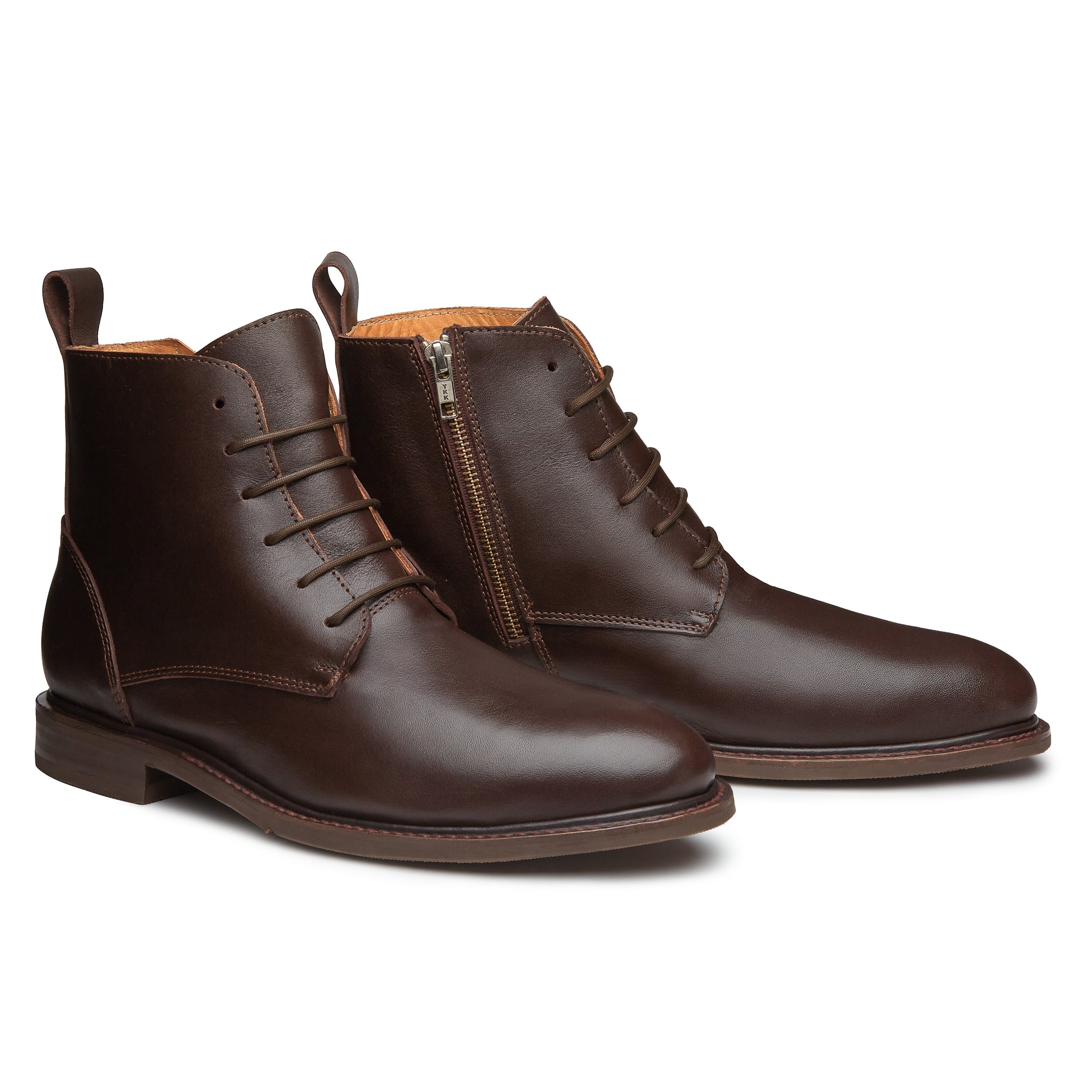 SOFT TOE LACE-UP WORK BOOT MICH BROWN