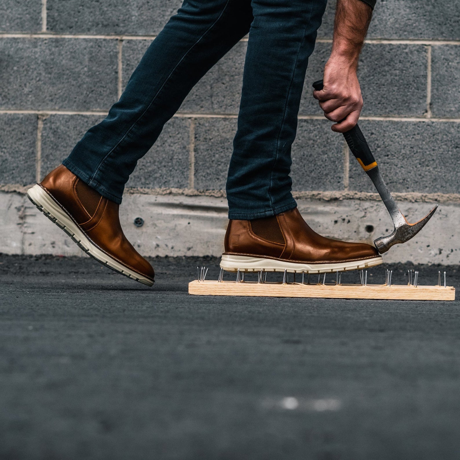 STEEL TOE CHELSEA WORK BOOT BECKS AMBER