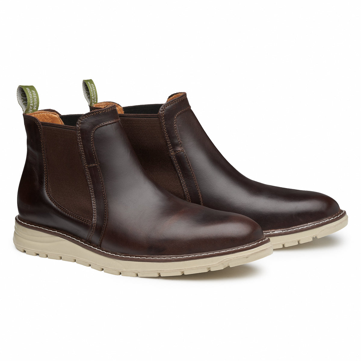 STEEL TOE CHELSEA WORK BOOT BECKS BROWN