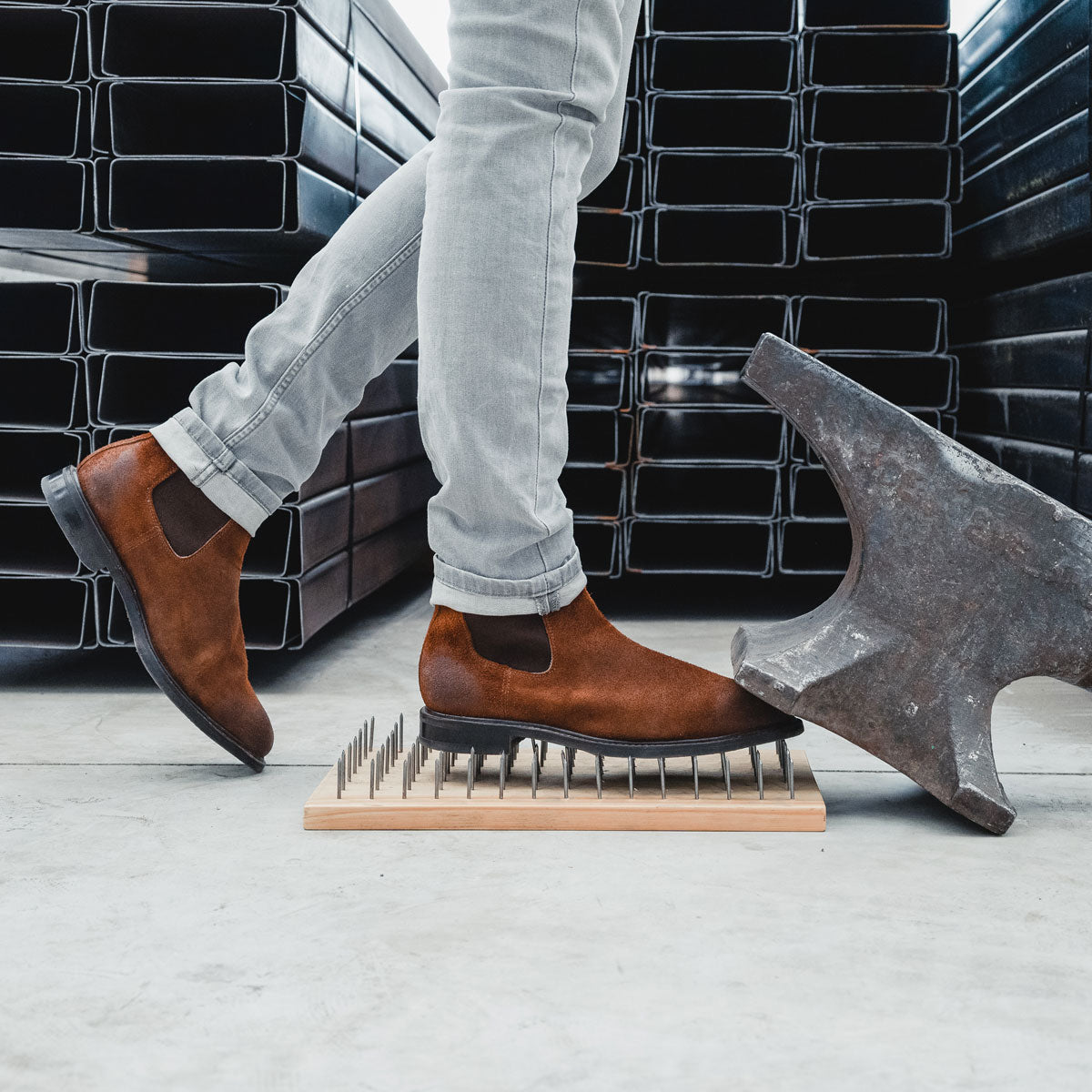 STEEL TOE CHELSEA WORK BOOT BRONX GINGER