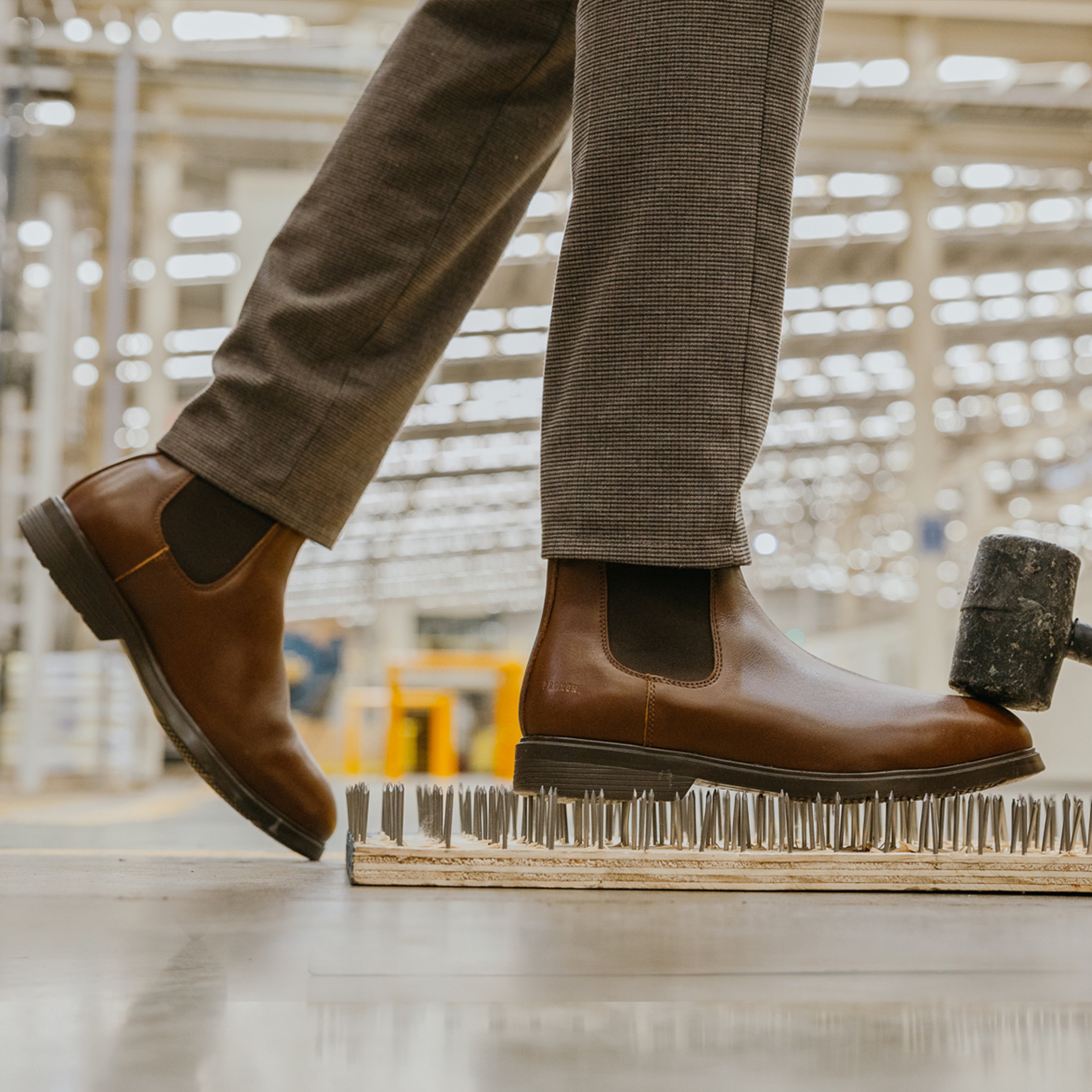 STEEL TOE CHELSEA WORK BOOT TULSA AMBER