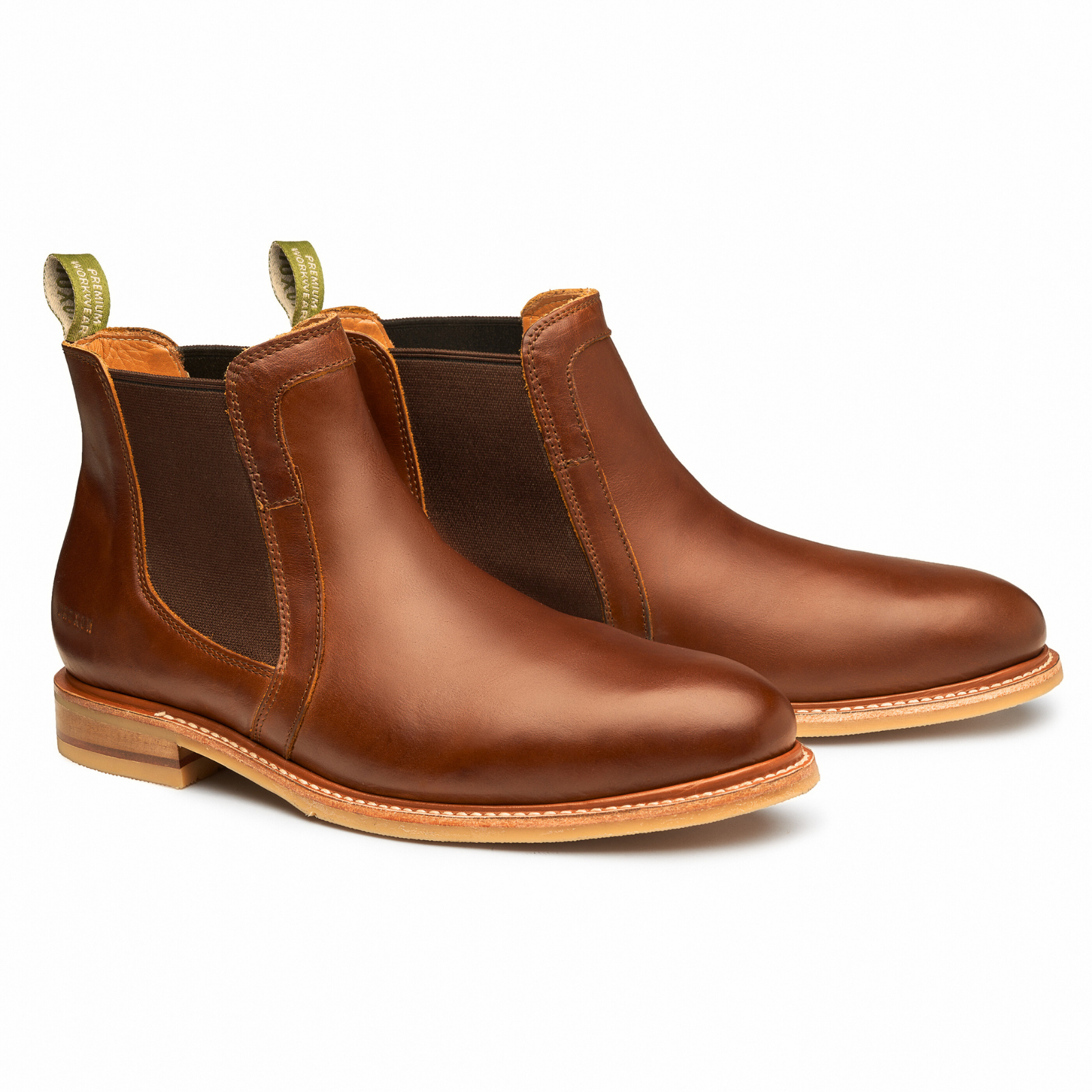 STEEL TOE CHELSEA WORK BOOT WALLACE AMBER