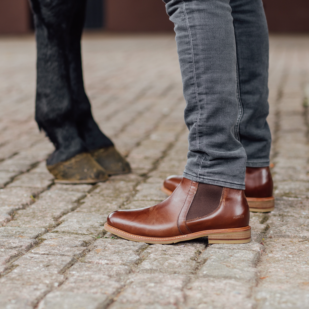 STEEL TOE CHELSEA WORK BOOT WALLACE AMBER