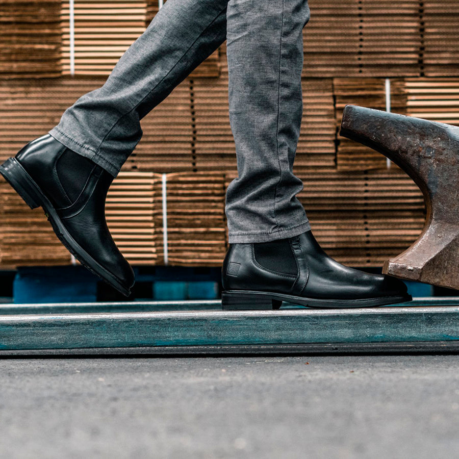 STEEL TOE CHELSEA WORK BOOT WALLACE BLACK