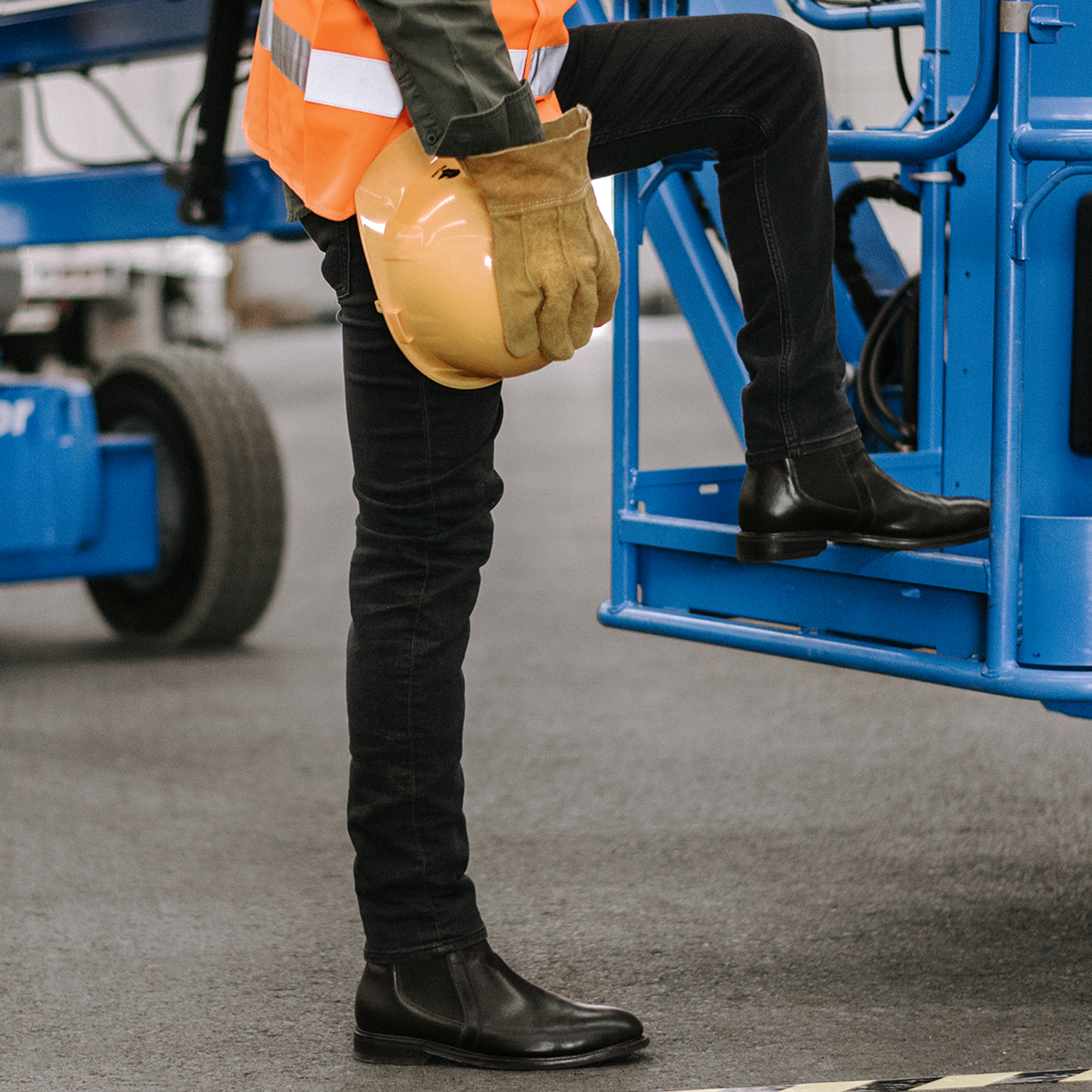 STEEL TOE CHELSEA WORK BOOT WALLACE BLACK