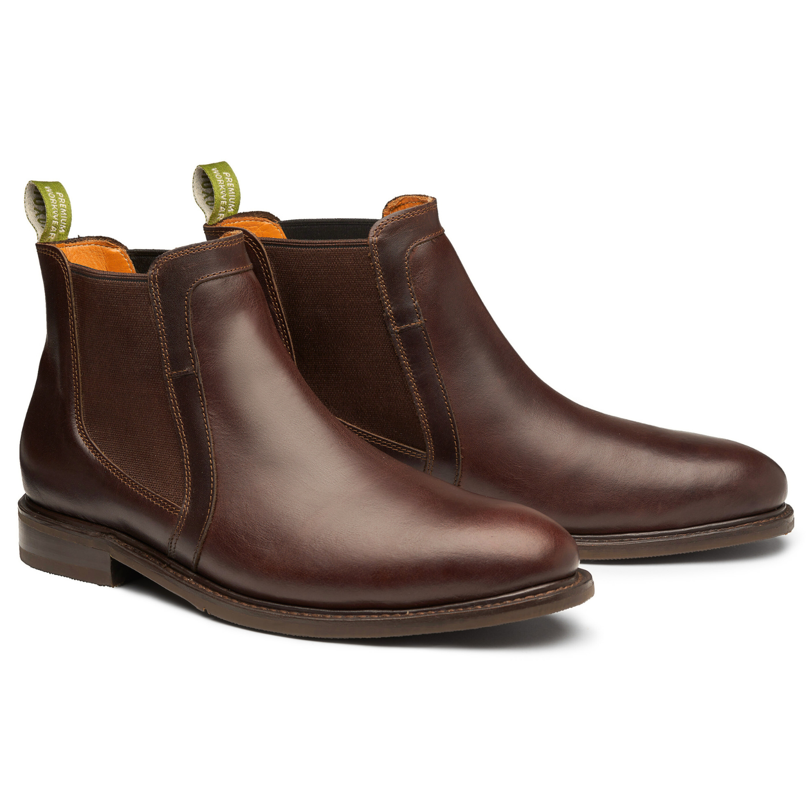 STEEL TOE CHELSEA WORK BOOT WALLACE BROWN