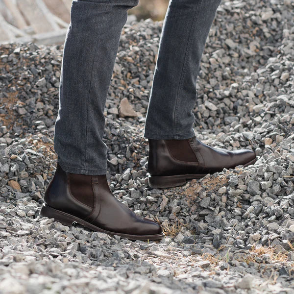 STEEL TOE CHELSEA WORK BOOT WALLACE BROWN